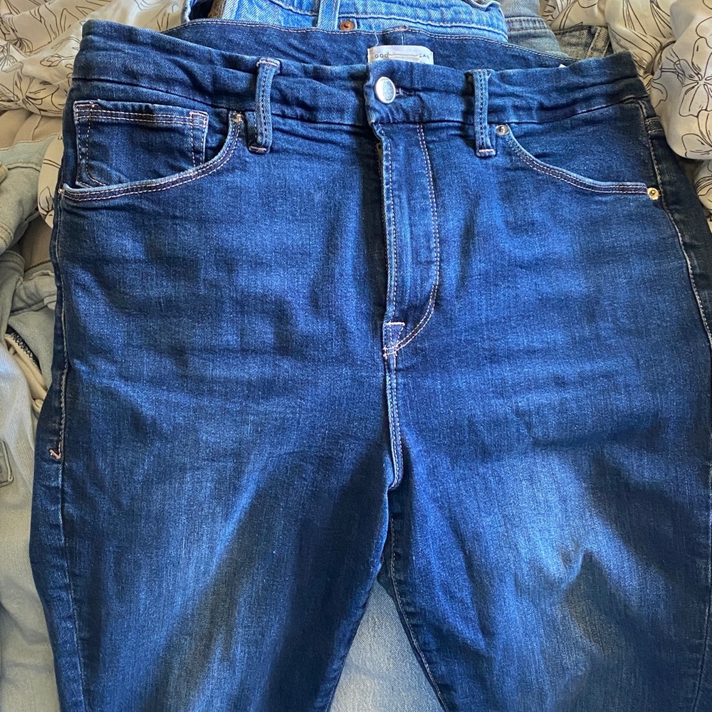 Good American | Good Legs Crop High Rise Skinny Jeans Dark Wash